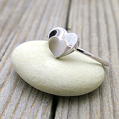 Prsten z bílého zlata – srdce Prsten z bílého zlata – srdce