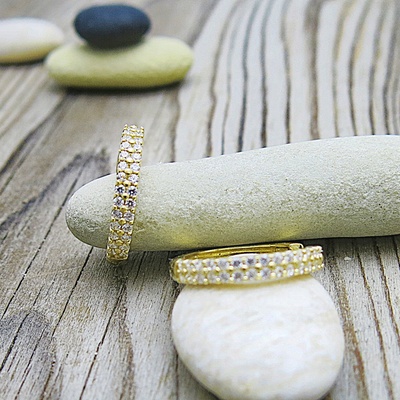 Náušnice žluté zlato-kruhy