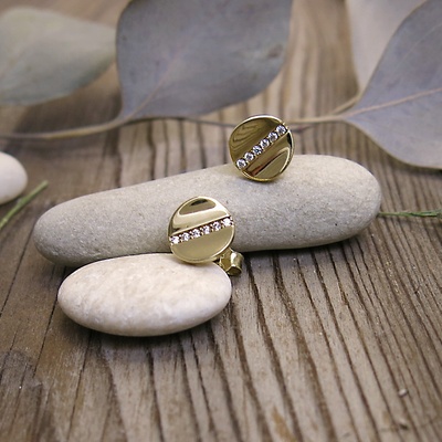 Náušnice se zirkony ~ na puzetu