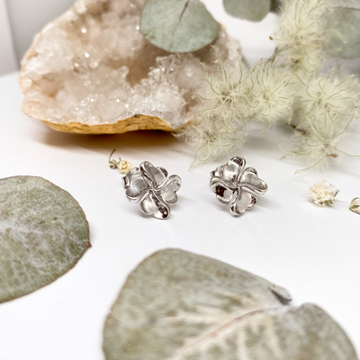 Stříbrné náušnice - čtyřlístky Stříbrné náušnice - čtyřlístky