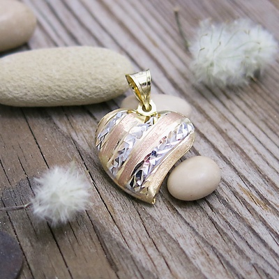 Přívěsek srdce ~ žluté zlato 