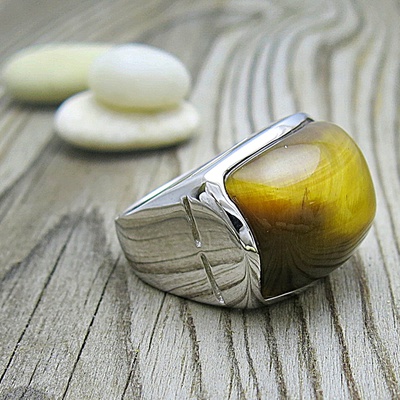 Prsten s tygřím okem ~ stříbro 