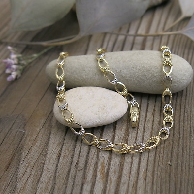 Bílé a žluté zlato ~ náramek