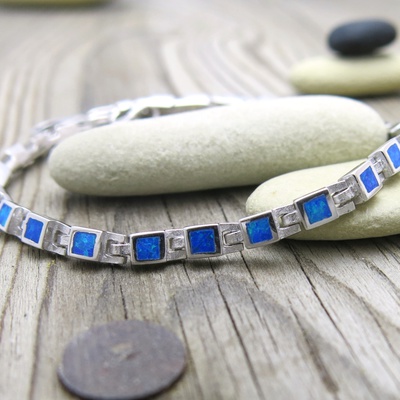 Opál ~ náramek stříbro