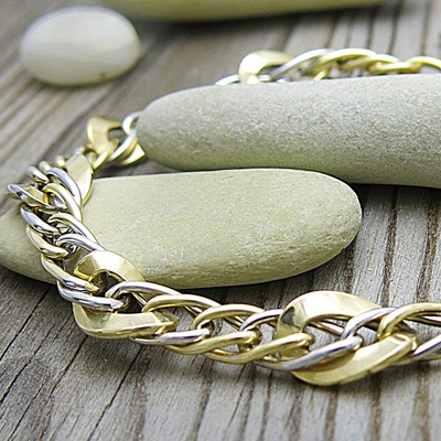 Náramek na ruku ~ žluté a bílé zlato