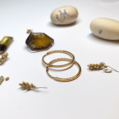 Kruhy ~ žluté zlato, náušnice