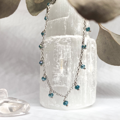 Řetízek na kotník s přívěsky ~ stříbro 