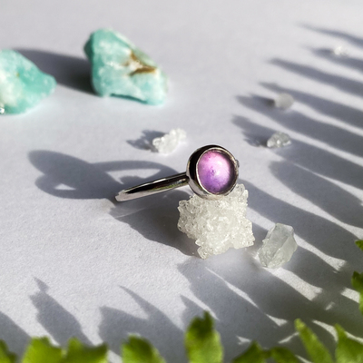 Stříbrný prsten ~ ametyst