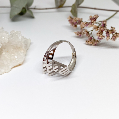 Stříbrný prsten ~ dutý trojúhelník