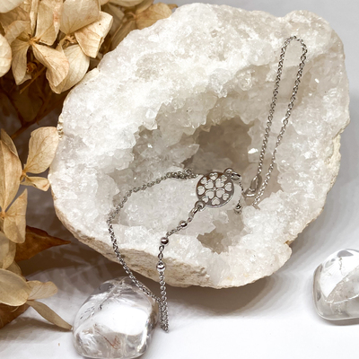 Řetízek na kotník s přívěskem ~ stříbro