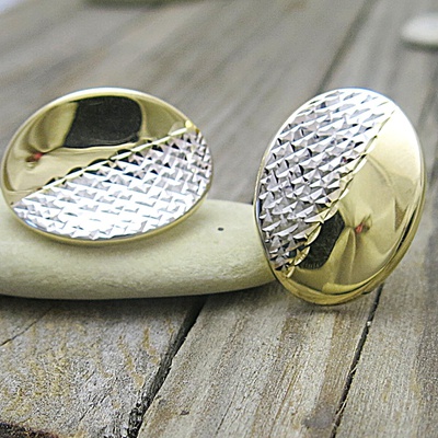 Náušnice ze zlata: oválky v harmonickém spojení Náušnice ze zlata: oválky v harmonickém spojení