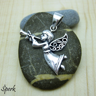 Přívěsek anděl – stříbro