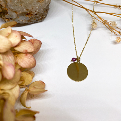 Náhrdelník ~ žluté zlato s rubínem Náhrdelník ~ žluté zlato s rubínem