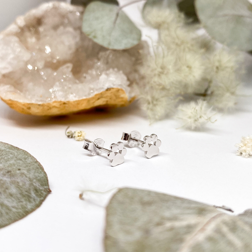 Stříbrné náušnice - tlapky 1