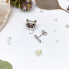 Kočička a rybka ~ stříbrné náušnice  2