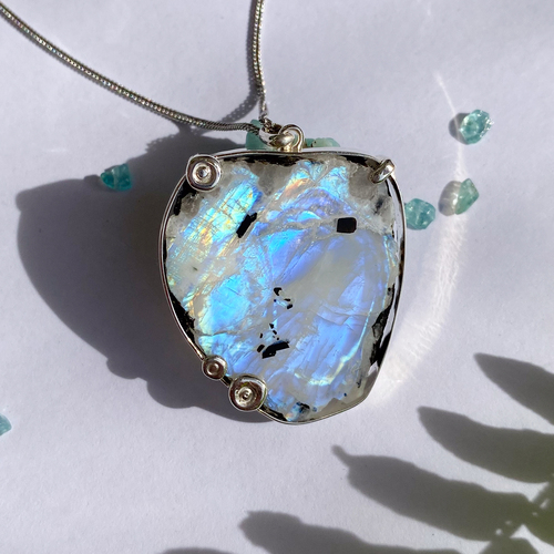 Měsíční kámen se zdobením ~ autorský šperk Měsíční kámen se zdobením ~ autorský šperk 1