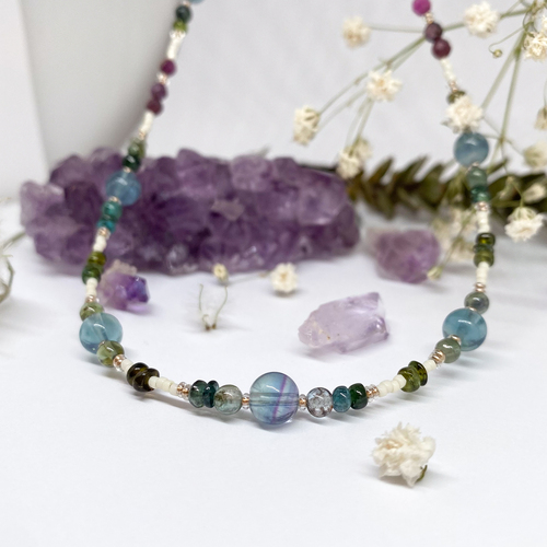 Náhrdelník s fluoritem  Náhrdelník s fluoritem  1