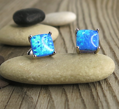 Opálové náušnice ze stříbra 1