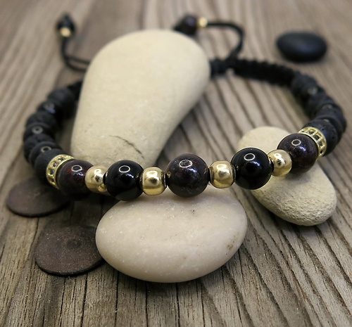 Zlato a minerály ~ náramek 1