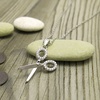 Nůžky ~ stříbrný náhrdelník se zirkony Nůžky ~ stříbrný náhrdelník se zirkony 2