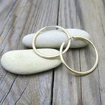 Náušnice žluté zlato ~ kruhy 1