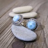 Náušnice ze stříbra s larimarem 2