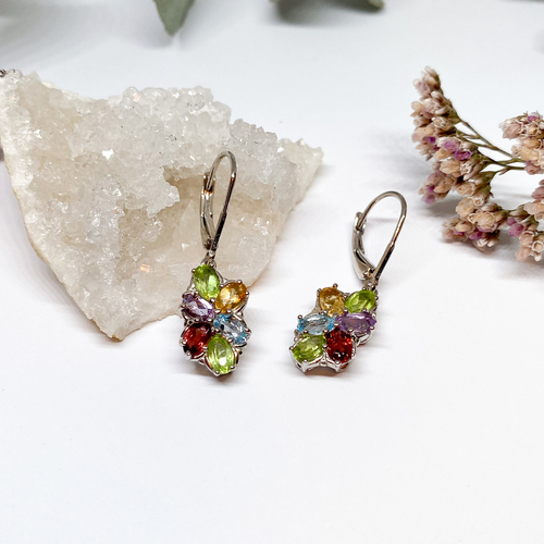 Stříbrné náušnice s turmalíny 1