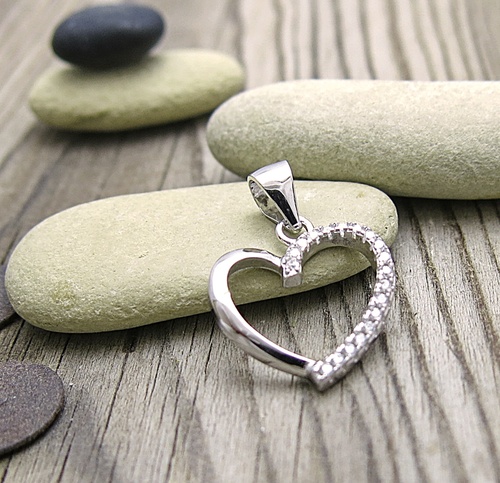 Srdce ~ stříbrný přívěsek 1