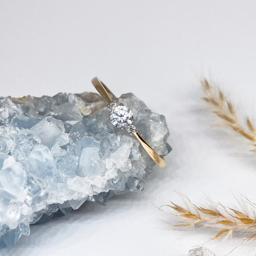 Prsten se zirkonem ~ žluté zlato  Prsten se zirkonem ~ žluté zlato  1