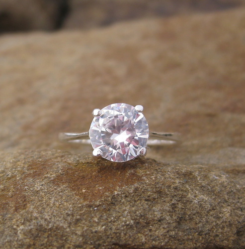 Prsten se zirkonem ~ stříbro  1