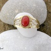 Zlatý prsten ~ s ohnivou vášní červeného korálu 2