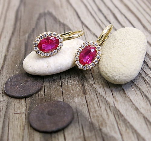 Náušnice zlaté se zirkony Náušnice zlaté se zirkony 1