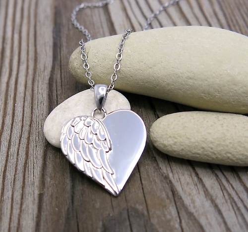 Stříbrné srdce ~ náhrdelník 1