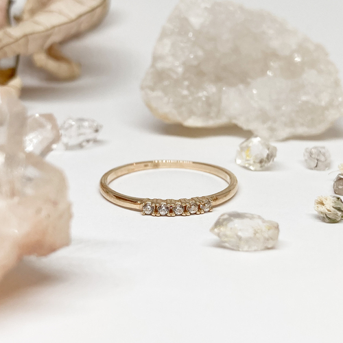 Prsten se zirkony ~ žluté zlato  Prsten se zirkony ~ žluté zlato  1