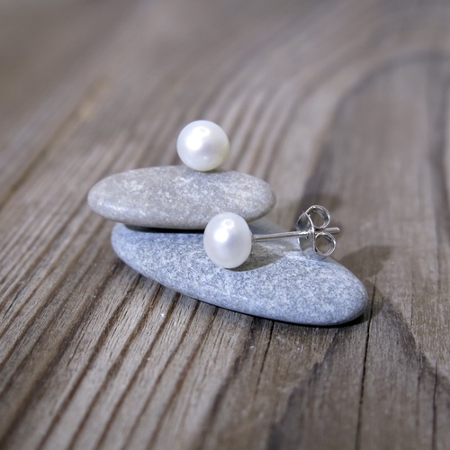 Perla ~ stříbrné náušnice 1