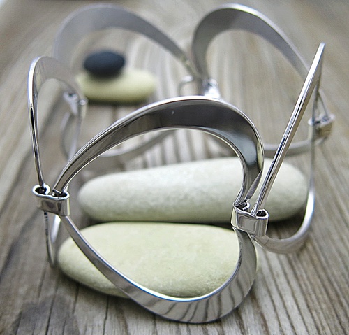 Srdce ~ stříbrný náramek 1