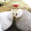 Zlatý prsten ~ s ohnivou vášní červeného korálu 2