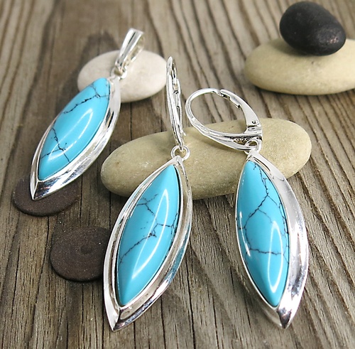 Stříbrná souprava s tyrkysem 1