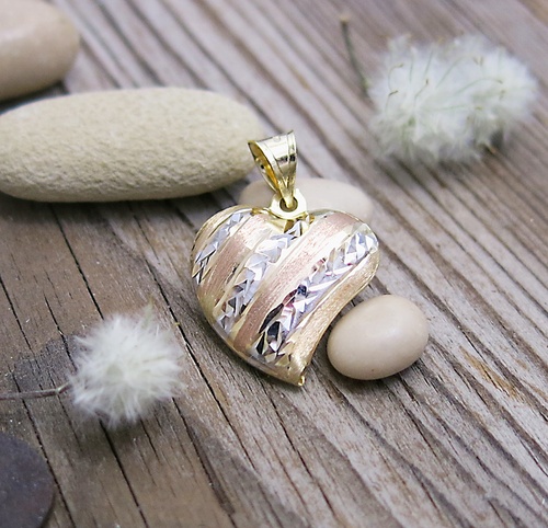 Přívěsek srdce ~ žluté zlato  Přívěsek srdce ~ žluté zlato  1