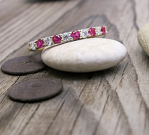 Žluté zlato se zirkony ~ prsten Žluté zlato se zirkony ~ prsten 1