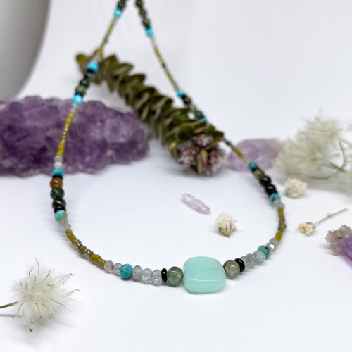 Náhrdelník - Chryzopras Náhrdelník - Chryzopras 1