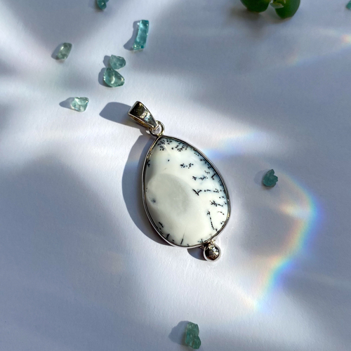 Dendritický Opál ~ stříbrný přívěs Dendritický Opál ~ stříbrný přívěs 1