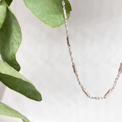 Stříbrný řetízek - články broušené 1