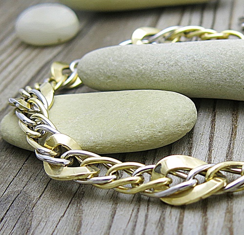 Náramek na ruku ~ žluté a bílé zlato Náramek na ruku ~ žluté a bílé zlato 1