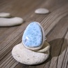 Prsten stříbro ~ larimar 2