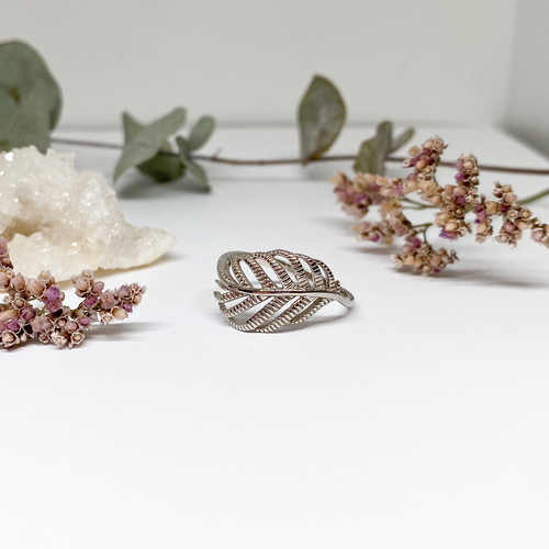 Stříbrný prsten ~ pírko Stříbrný prsten ~ pírko 1