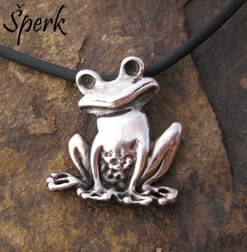 Stříbrný přívěšek: pěkná žába 1