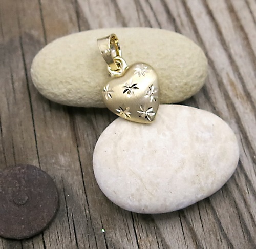 Srdce ~ přívěsek žluté zlato 1