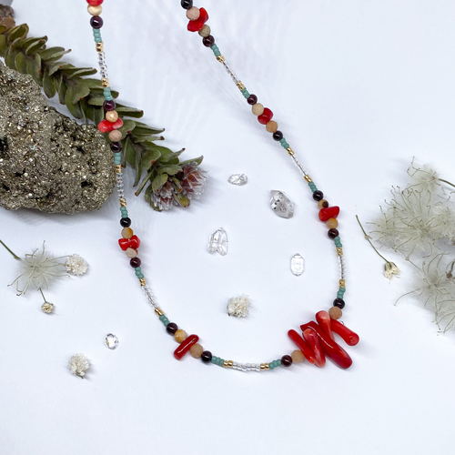 Náhrdelník ~ korál červený Náhrdelník ~ korál červený 1