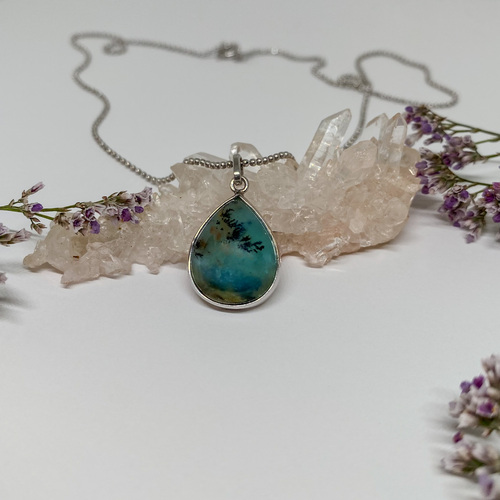 Andský modrý opál Peru ~ přívěs 1